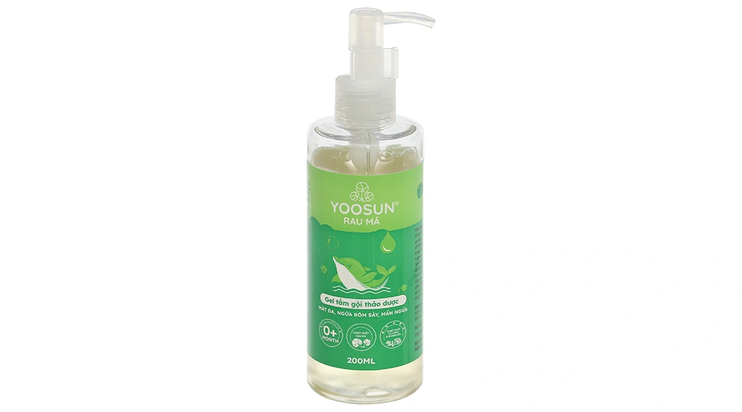 Gel tắm gội thảo dược Yoosun Rau má làm sạch, dưỡng ẩm và dịu da cho bé chai 200ml - 7
